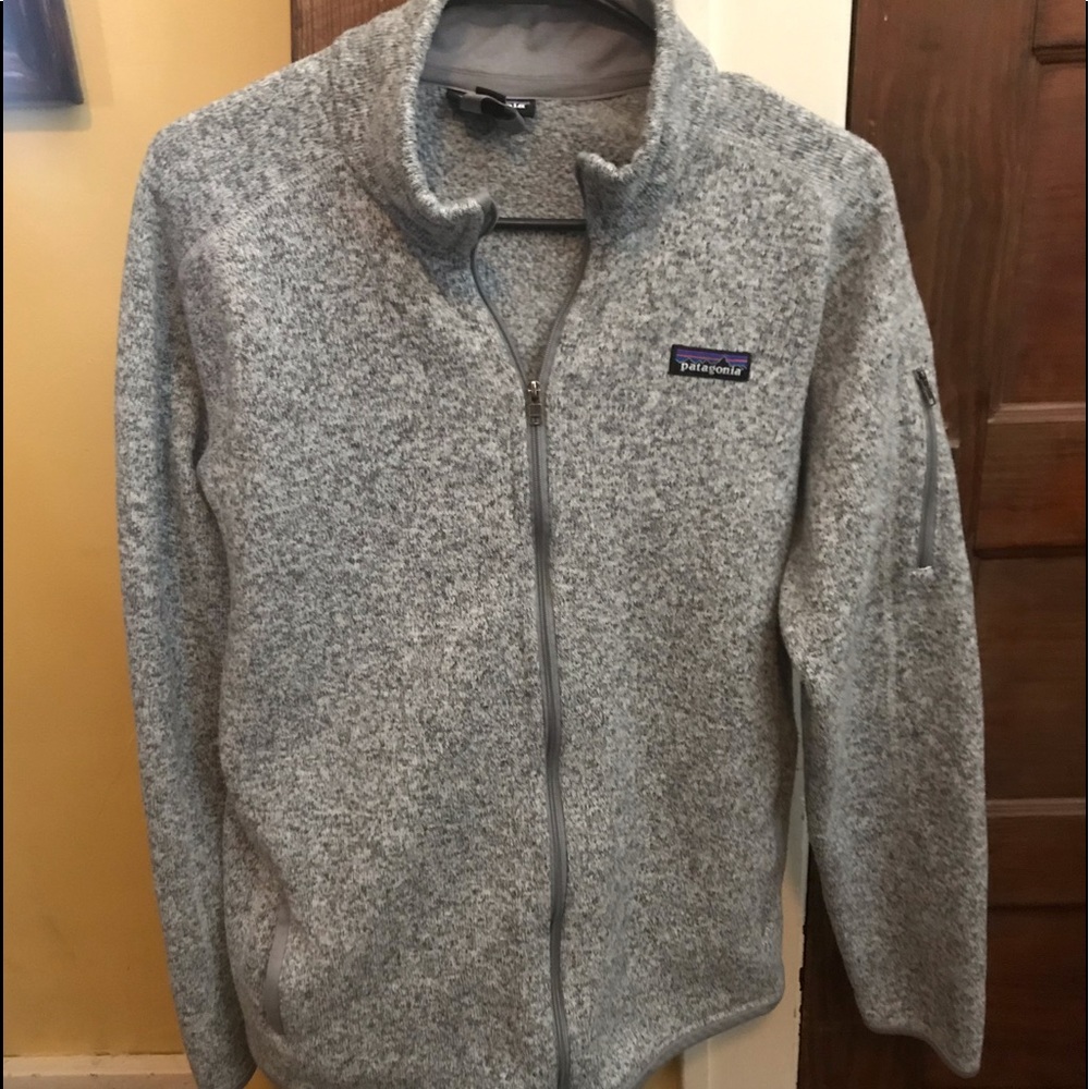 Gray Patagonia full zip fleece